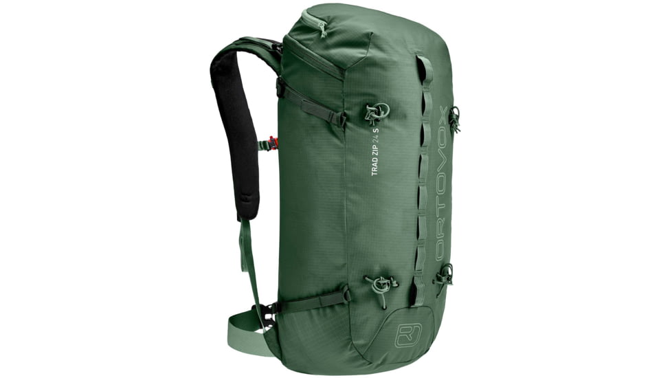 Ortovox Trad Zip 24L S Climbing Backpack, Green Forest, 4889000001