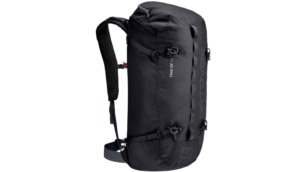 Ortovox Trad Zip 26L Climbing Backpack, Black Raven, 4888000001