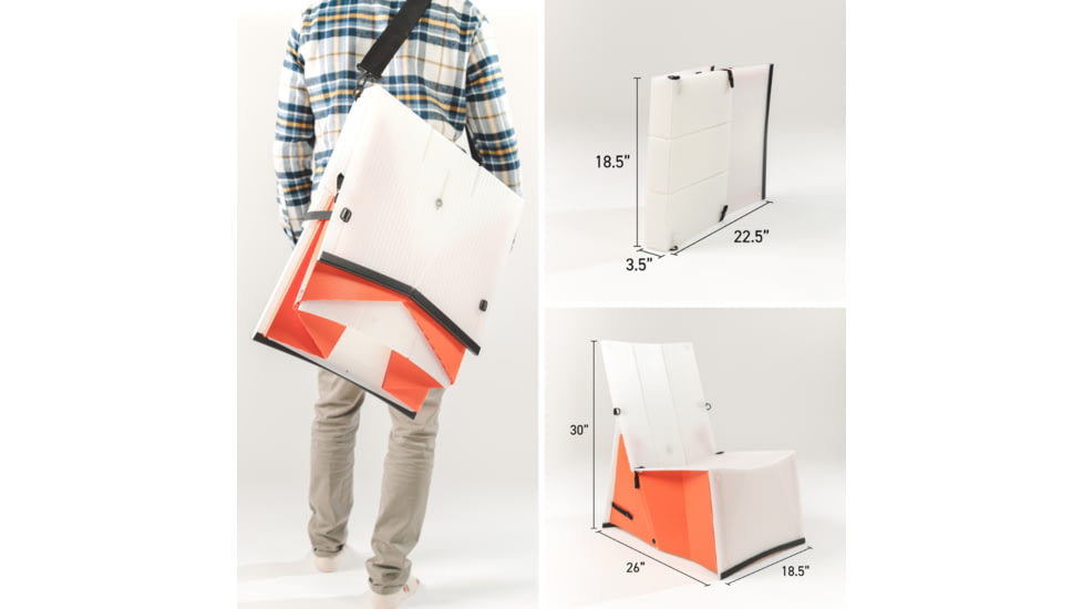 Oru Kayak PopLounge Chair, Black, PLG101-BLA-00