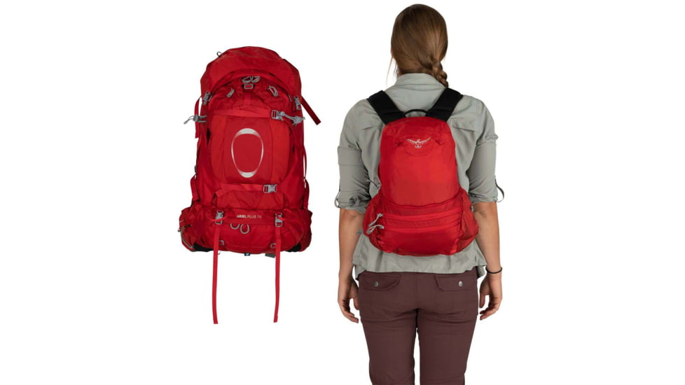 Osprey Ariel Plus 70 Pack - Womens, Carnelian Red, Extra Small/Small, 10002910