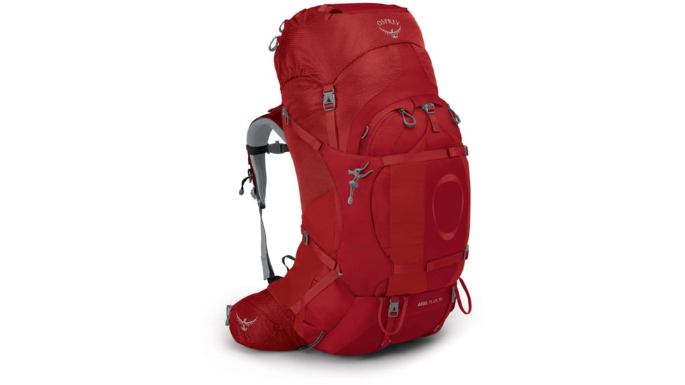 Osprey Ariel Plus 70 Pack - Womens, Carnelian Red, Extra Small/Small, 10002910