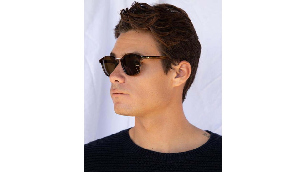 OTIS A DAY LATE Sunglasses, Eco Hornwood/Brown Polar, 50-23-140, 25-2101P