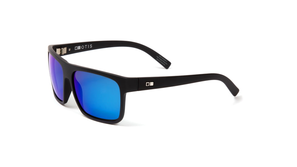 OTIS AFTER DARK Sunglasses - Mens, Matte Black/Mirror Blue Polar, 59-15-135, 15-1904P