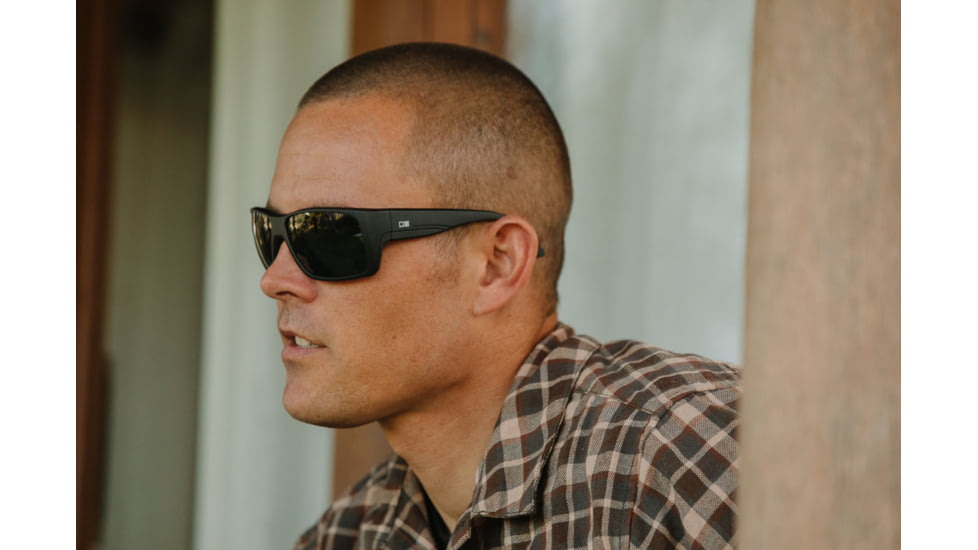 OTIS COASTIN Sunglasses - Mens, Matte Black/L.I.T Polar Grey, 61-16-129, 139-2001LL