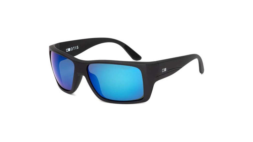 OTIS COASTIN Sunglasses - Mens, Matte Black/Mirror Blue Polar, 61-16-129, 139-2101P