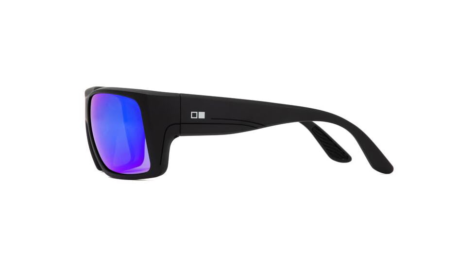 OTIS COASTIN Sunglasses - Mens, Matte Black/Mirror Blue Polar, 61-16-129, 139-2101P