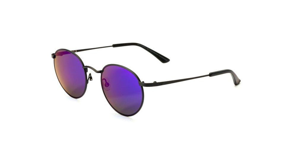 OTIS FLINT REFLECT Sunglasses, Matte Black/Flash Mirror Violet, 51-21-140, 134-2003