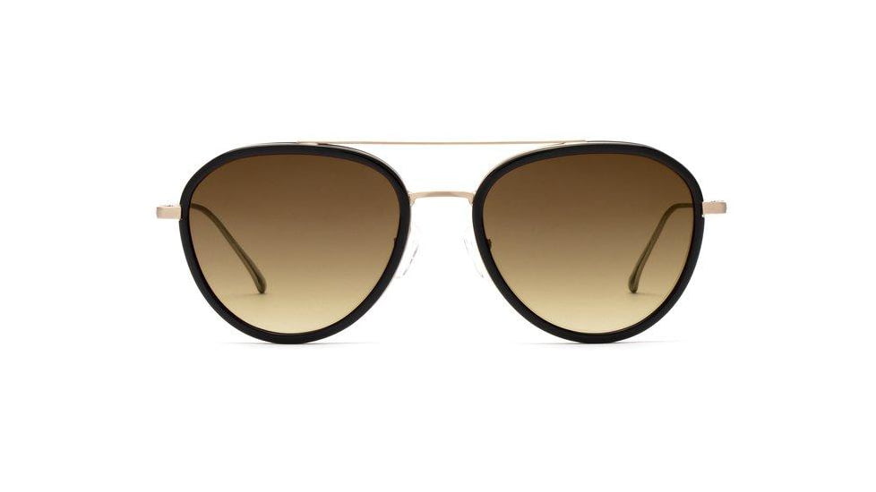 OTIS TEMPLIN Sunglasses, Black/Brushed Gold/Dark Brown Gradient, 53-18-145, 121-2001