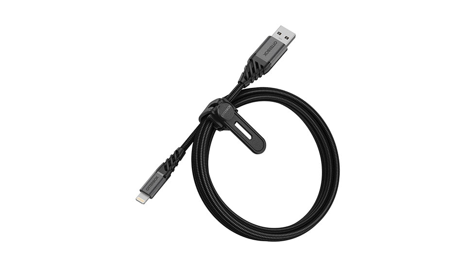 OtterBox Lightning to USB-A Cable 1m, Black/Ash, 78-52643