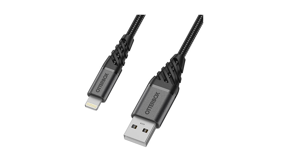 OtterBox Lightning to USB-A Cable 2m, Black/Ash, 78-52644