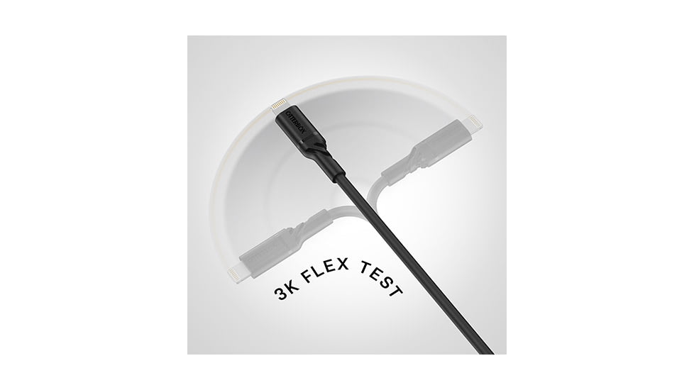 OtterBox Lightning to USB-A Cable 2m, Black/Black, 78-52630