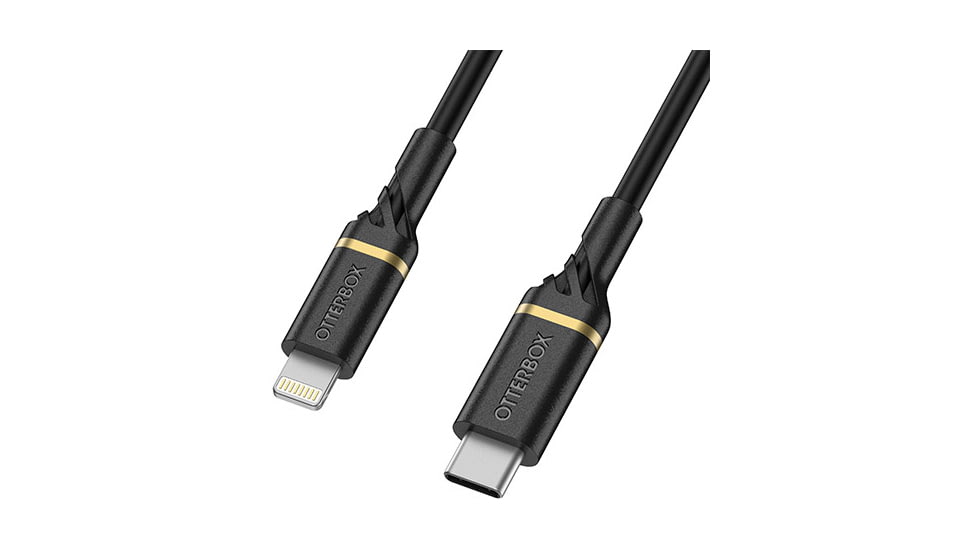 OtterBox Lightning to USB-C Fast Charge Cable 2m, Black/Space Sand, 78-52647