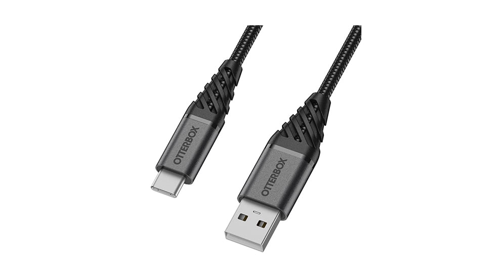 OtterBox USB-C to USB-A Cable 3m, Black/Ash, 78-52666