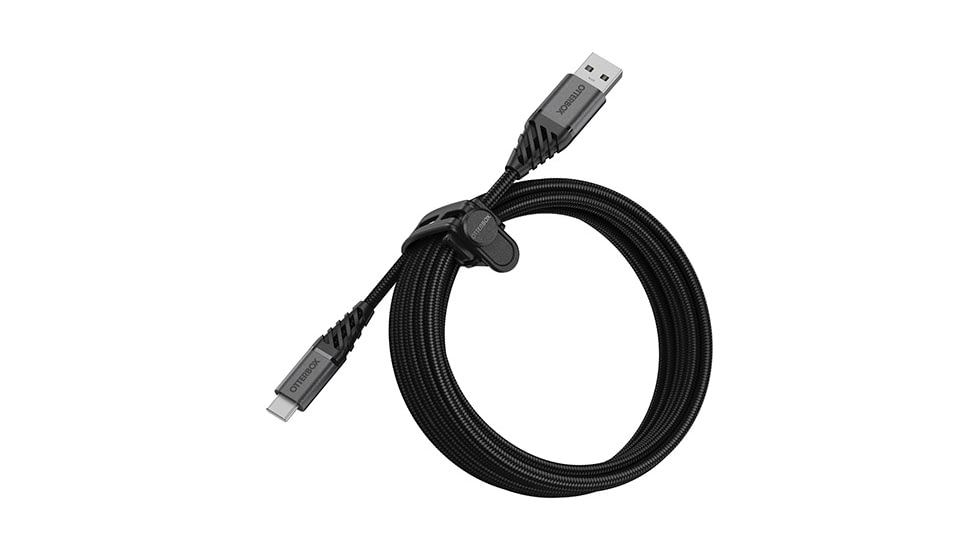 OtterBox USB-C to USB-A Cable 3m, Black/Ash, 78-52666