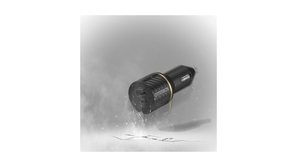 OtterBox USB-C to USB-A Car Charging Kit Standard 1m, Black/Black, 78-52699