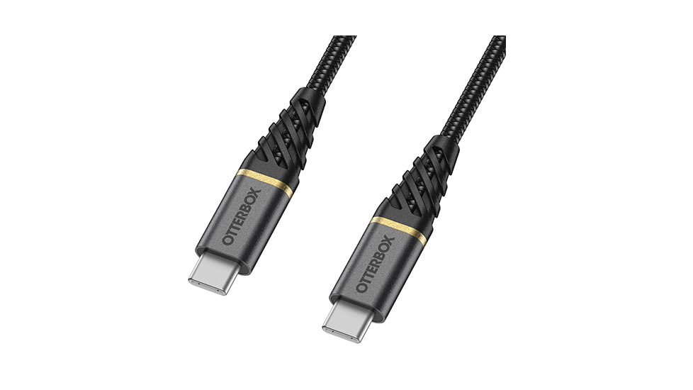 OtterBox USB-C to USB-C Fast Charge Cable 1m, Black/Ash/Space Sand, 78-52677