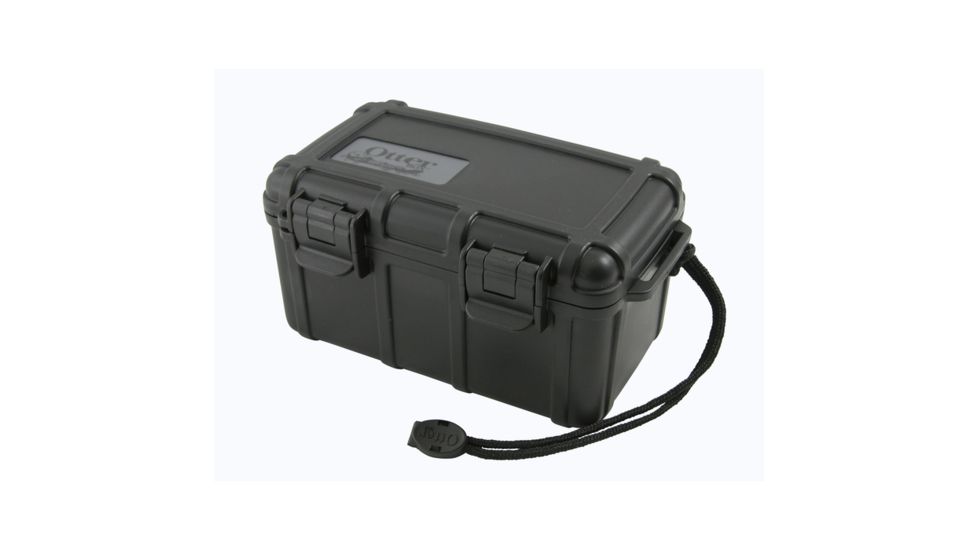 OtterBox 2500 Waterproof Storabe Box w/Lanyard, 6.8x4.5x3.6in Exterior - Black 2500 20