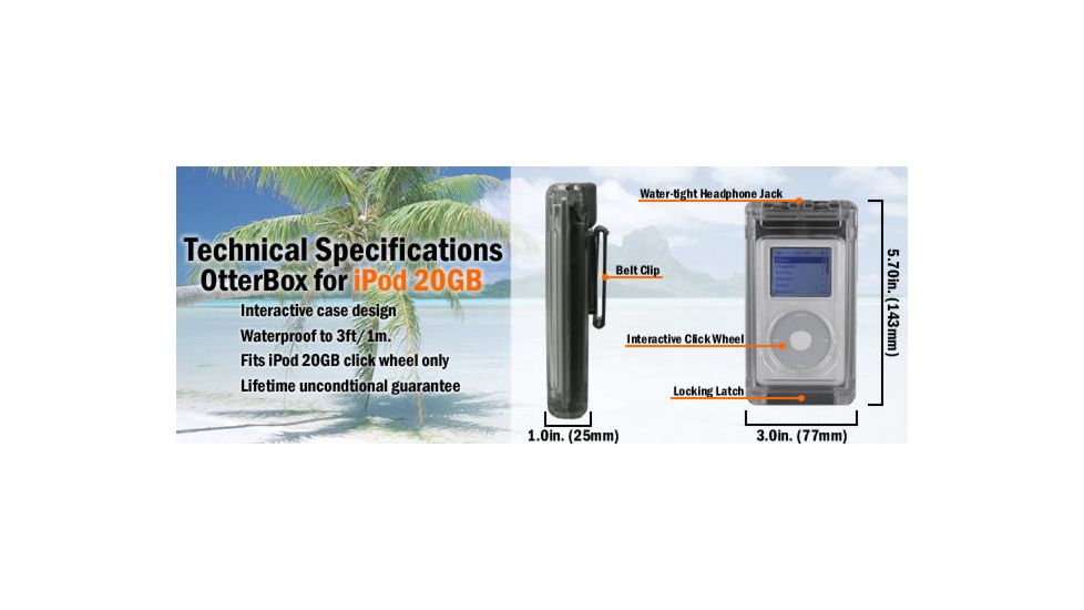 Specifications Otterbox for iPod 20Gb