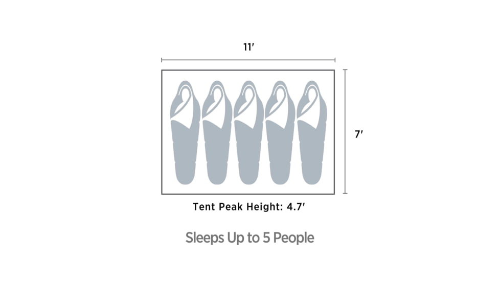 Outbound 5-Person 3-Season Instant Pop-Up Dome Tent w/ Carry Bag and Rainfly, CTI0763238