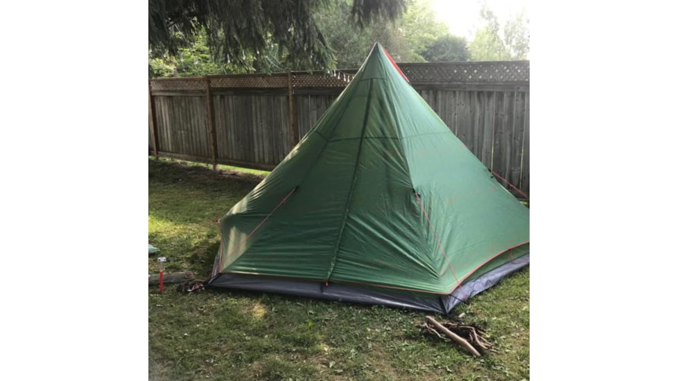 Outbound 6-Person 2-Season Backyard Festival Tent w/ Carry Bag and Rainfly, Green, CTI3996508