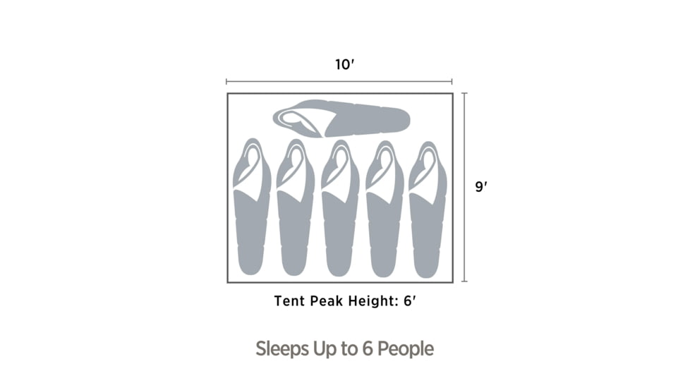 Outbound 6-Person 3-Season Instant Pop-Up Dome Tent w/ Carry Bag and Rainfly, CTI0763239