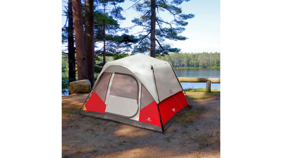 Outbound 6-Person 3-Season Instant Pop-Up Dome Tent w/ Carry Bag and Rainfly, CTI0763239