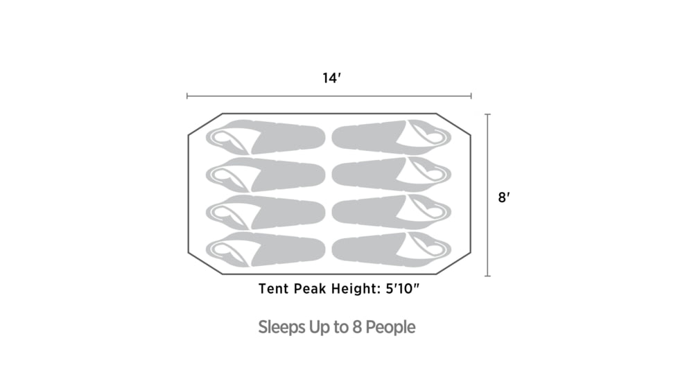 Outbound 8-Person 3-Season Lightweight Dome Tent w/Carry Bag and Rainfly, Blue, CTI0765455
