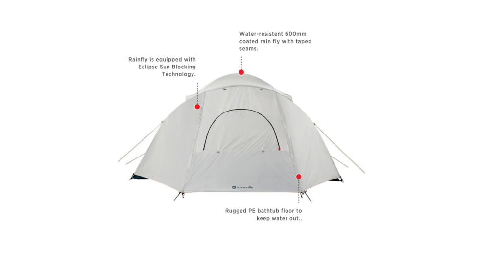 Outbound Cache 8-Person 3-Season Black-Out Dome Tent w/ Carry Bag and Rainfly, CTI0765964