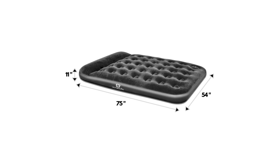 Outbound Double Air Mattress w/ Built-In Foot Pump and Pillow, CTI0765561