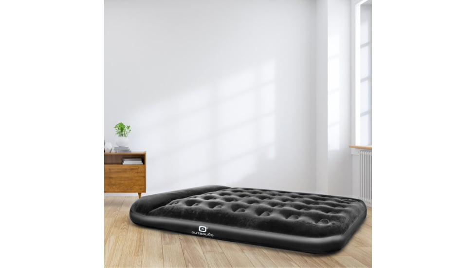 Outbound Double Air Mattress w/ Built-In Foot Pump and Pillow, CTI0765561