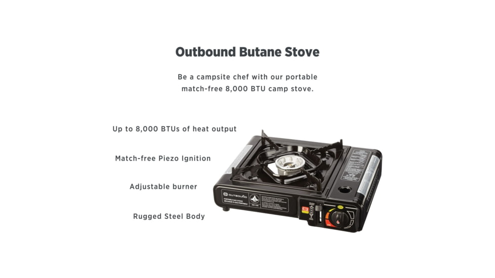 Outbound Portable Single Burner Butane Gas Stove, CTI0765616