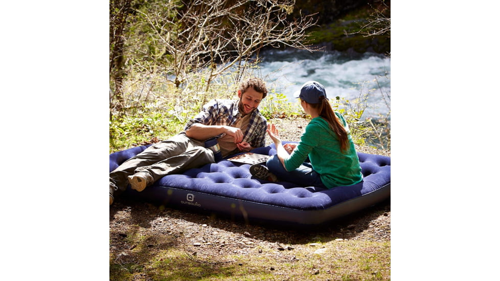 Outbound Queen Lightweight Portable Flocked Air Mattress, CTI0765565