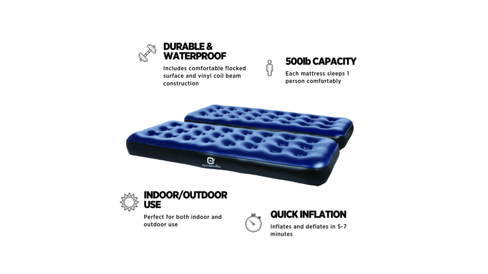 Outbound Twin 2-Pack Single Size Camping Air Mattresses, CTI0766104