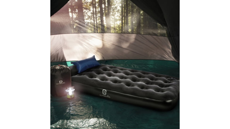 Outbound Twin Air Mattress w/ Built-In Foot Pump and Pillow, CTI0765560
