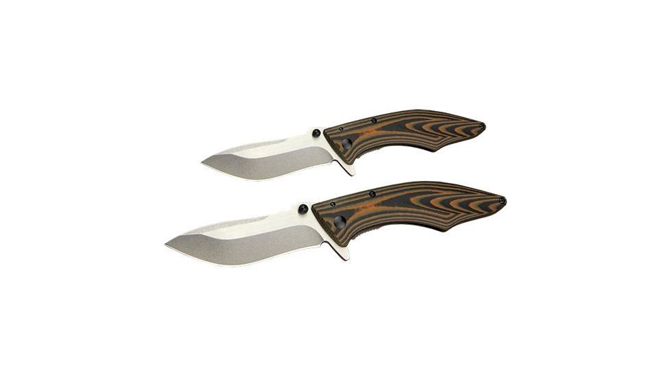 Outdoor Edge Cutlery CONQUER Plain Edge Knife, 3in, Brown, OE-01631