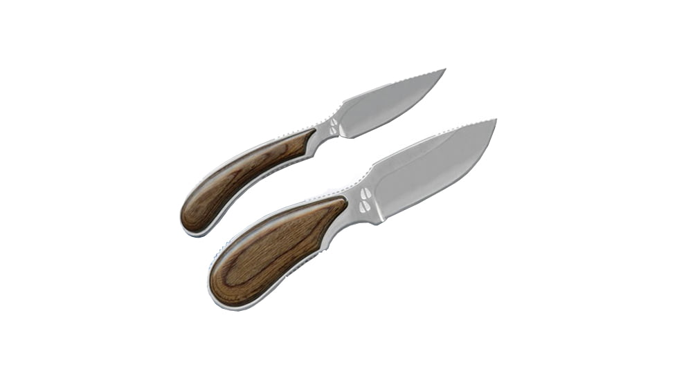 Outdoor Edge Cutlery Dark Timber Caper/Skinner Combo, Clampack, 2.5in. Caper Blade, 3.5in. Skinner Blade 101936