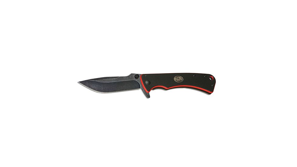 Outdoor Edge Cutlery Divide Folding Knife,3in Plain Edge 8Cr13MoV Stainless Blade,Medium,Black/Red G-10 and 420 Stainless Handle DV-30