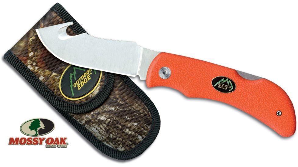Outdoor Edge Cutlery Grip Hook Blaze Knife, Orange, One size GHB-50
