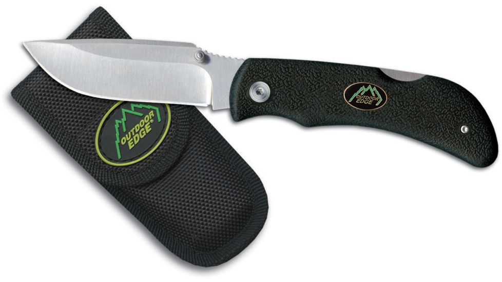 Outdoor Edge Cutlery Grip Lite Knife, Black, One size GL-10