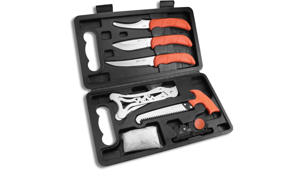 Outdoor Edge Cutlery Jaeger-Pak Knife, 8-Piece Set, Orange, JP-8