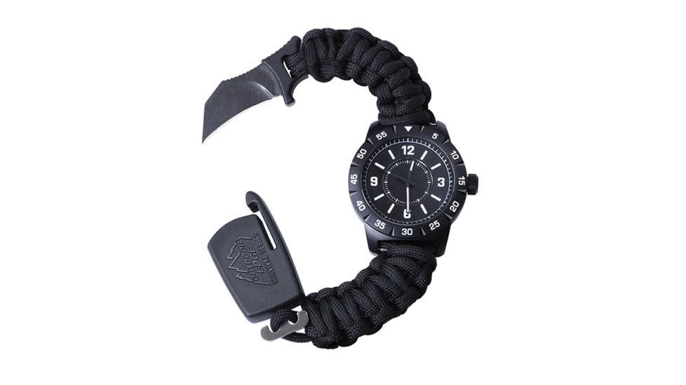 Outdoor Edge Cutlery Paraclaw CQD Watch, Stainless Steel, Black, Large, PW-90S