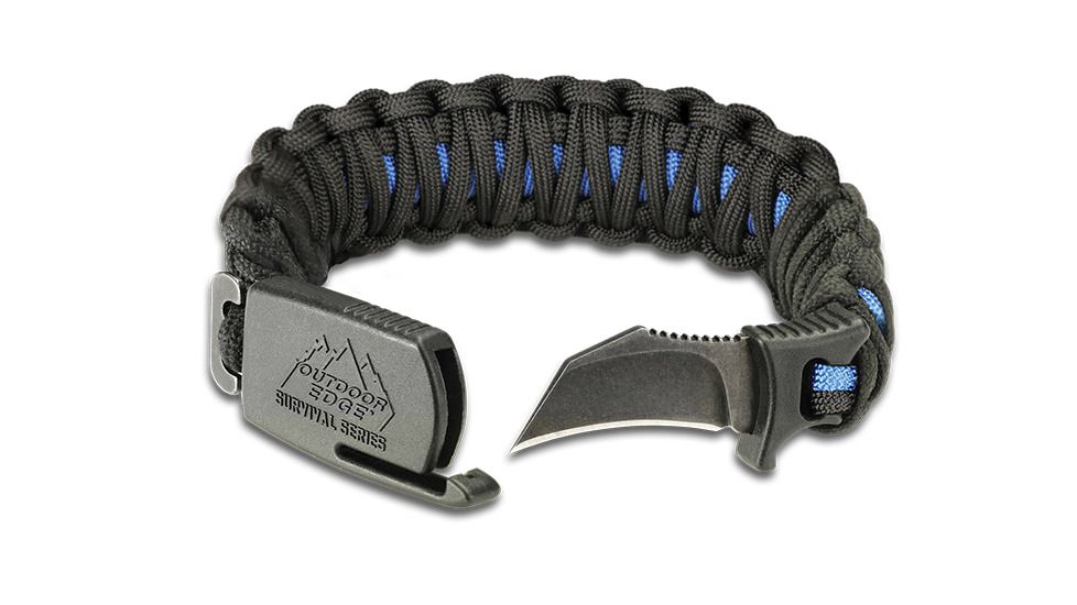 Outdoor Edge Cutlery Paraclaw Thin Blue Line, Black/Blue, Large, PCU-90C