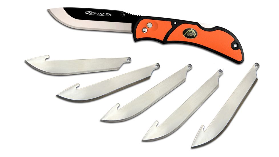 Outdoor Edge Cutlery Razor-Lite EDC Fold Knife (Orange), Orange/ Black RLB-30C