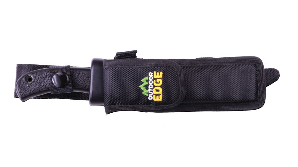 Outdoor Edge Cutlery Razormax Fixed Blade Knife, 3.5in Drop Point 420J2 Blade, Black Rubberized TPR Handle, RMK-10