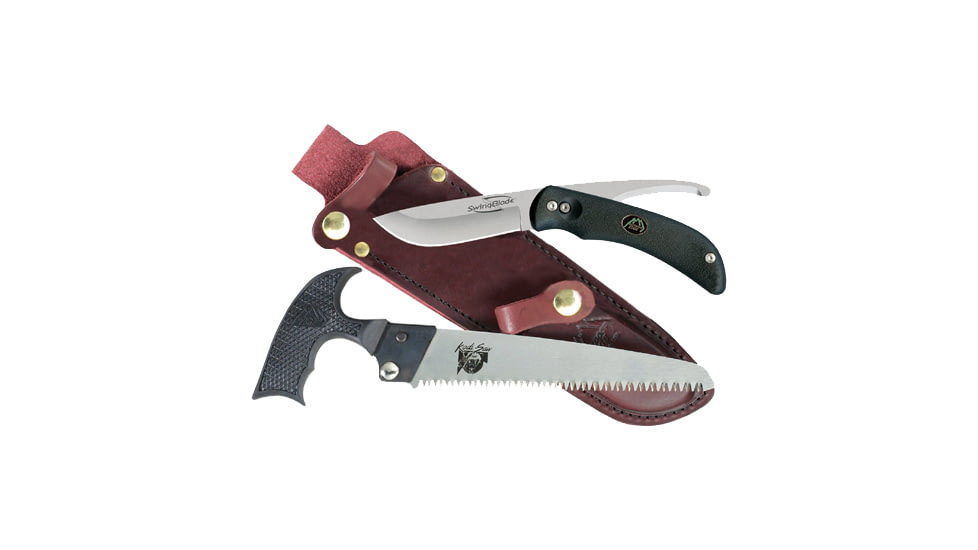 Outdoor Edge Cutlery SwingBlade-Pak Knife, Black, Clam Pack, 6in. Diamond-Cut Blade 102003