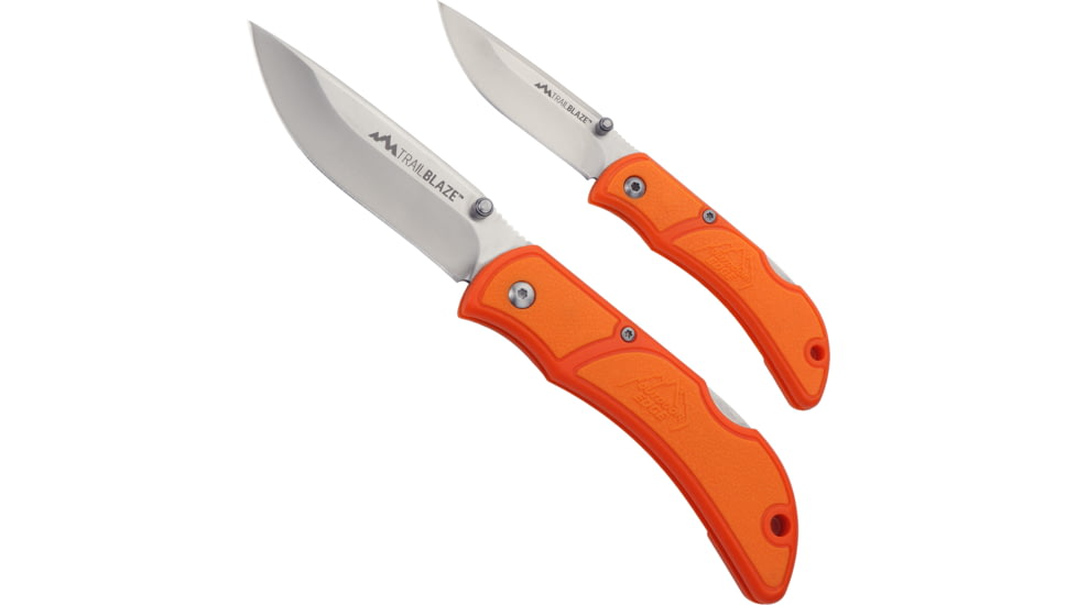 Outdoor Edge Cutlery Trailblaze Folding Blade Knife, 2.5in, Orange Handle, TB-25C
