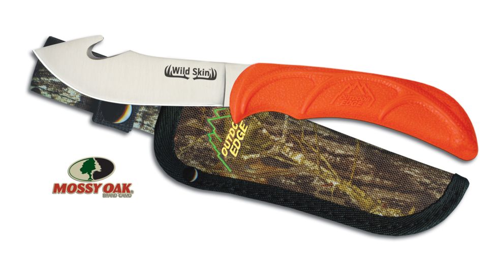 Outdoor Edge Cutlery Wild-Skin Gut Hook Knife, Orange WS-10C