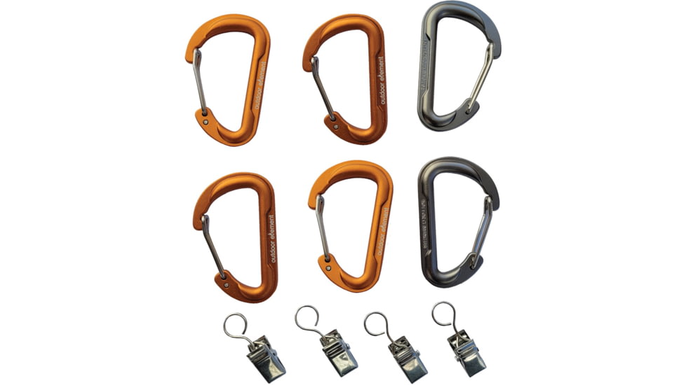 Outdoor Element Carabiner &amp; Clip Set