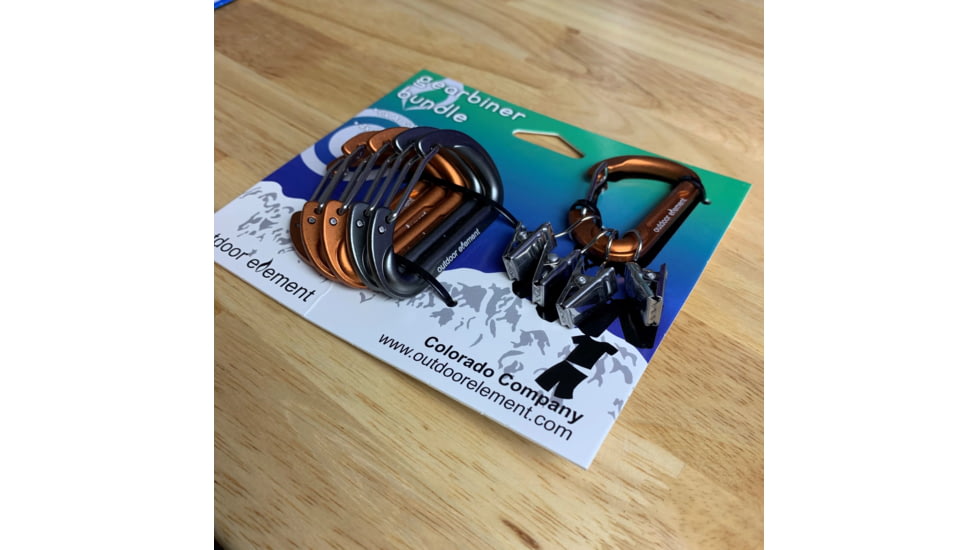 Outdoor Element Carabiner &amp; Clip Set, Stainless, CARCS