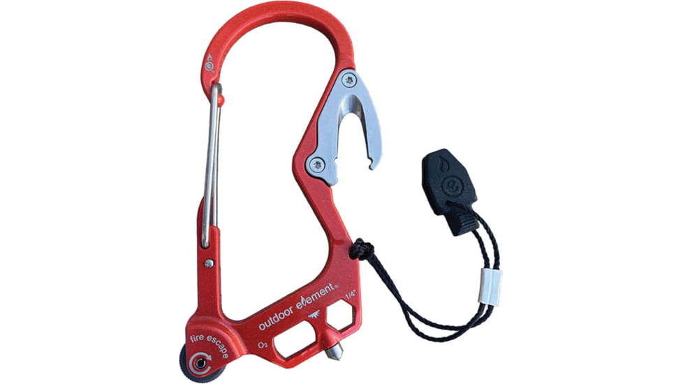 Outdoor Element Fire Escape Carabiner Red